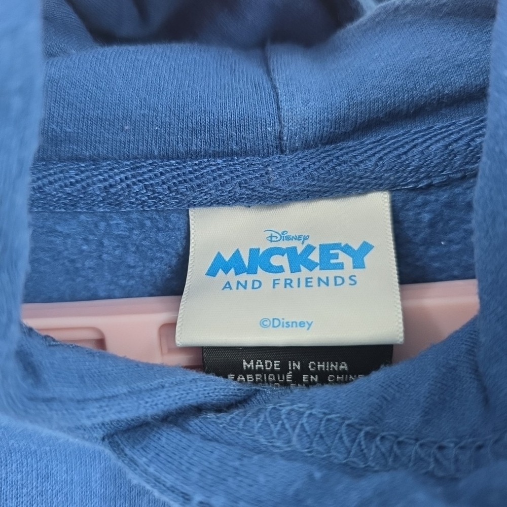 Mickey and Friends Blue Figured Men's Hooded Sweatshirt Great Condition Size XL - Picture 2 of 8